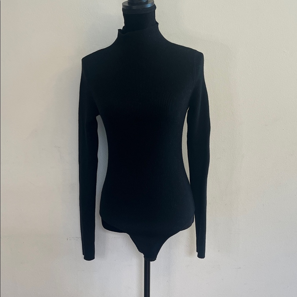 Rebecca Taylor Elegant Black Long Sleeve Bodysuit